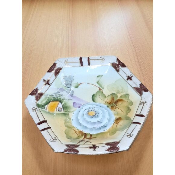 Antique 1891 - 1921 Nippon Te -Oh Hand -painted Porcelain Teacup and Saucer - Picture 15 of 16